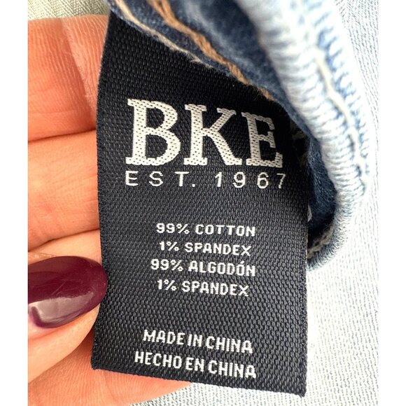 BKE Button Fly Tyler Straight Blue Jeans 36x30 Stretch Light Wash Comfort Cowboy - Picture 8 of 10